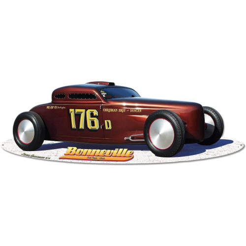 Bonneville Speed Coupe Cut-Out Metal Sign - 30" x 10"