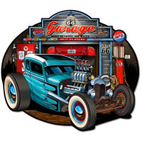 Garage Rod Metal Sign - 18" x 16"