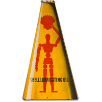 Shell Lubricating Oil Can Metal Sign - 23" x 12"