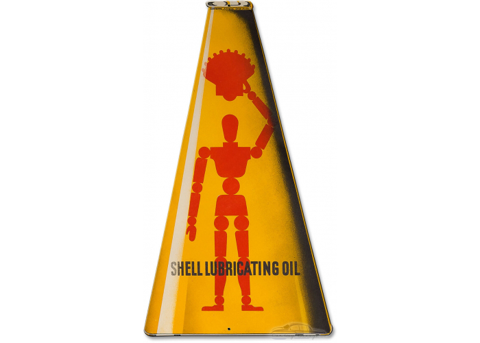 Shell Lubricating Oil Can Metal Sign - 23" x 12"