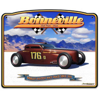 Bonneville Speed Coupe Frame Metal Sign - 18" x 15"
