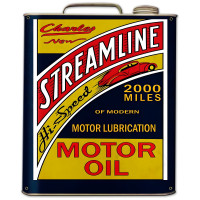 Streamline Motor Oil Can Metal Sign - 15" x 18"