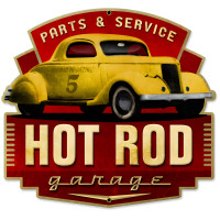 Parts and Service Metal Sign - 17" x 16"