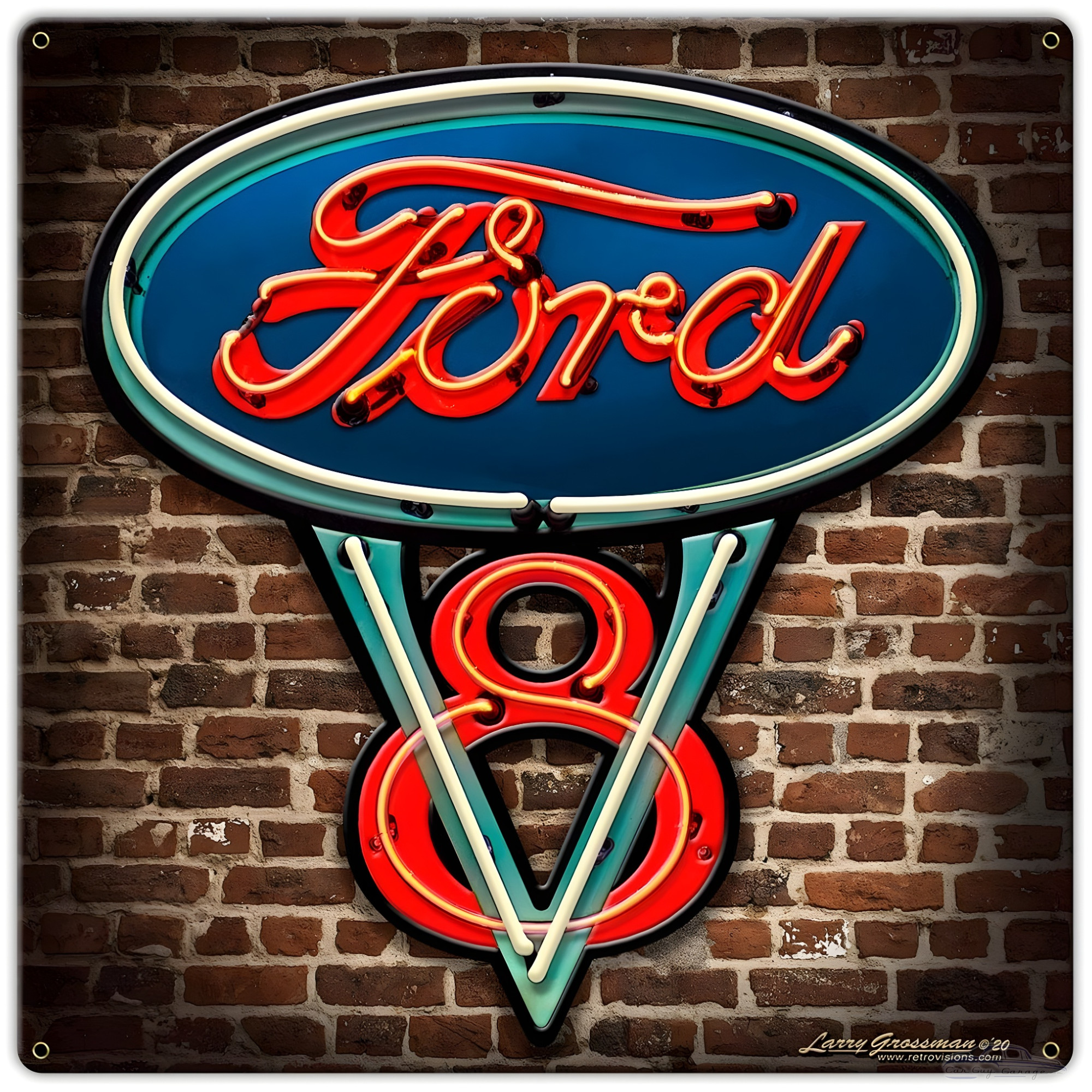 V8 Sign V-8 Sign 2 Metal Sign - 16