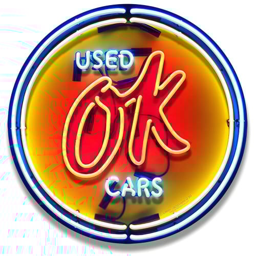 Ok Used Cars Metal Sign - 16" x 16"