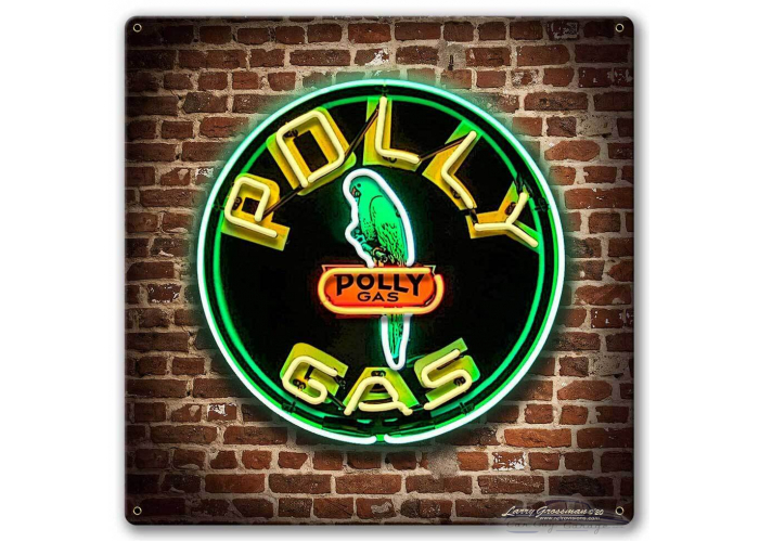 Polly Gas Metal Sign