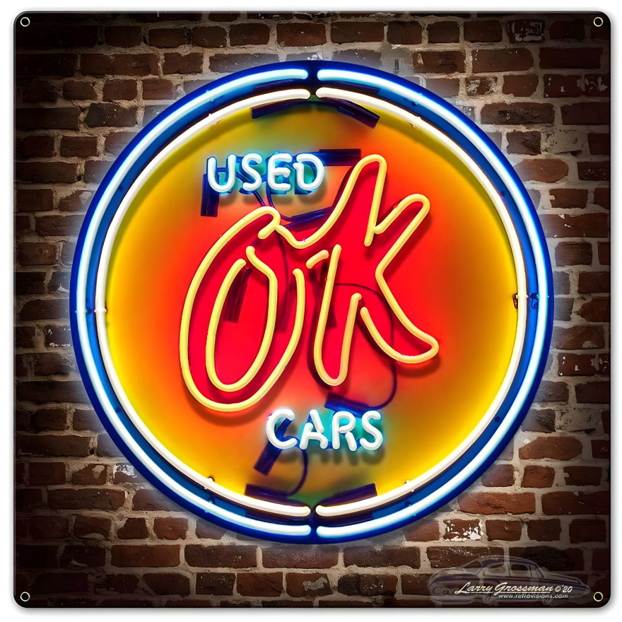 Ok Used Cars Metal Sign - 16" x 16"