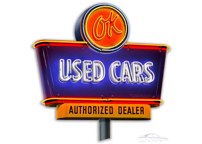 Used Car Cut-Out Metal Sign - 16" x 16"