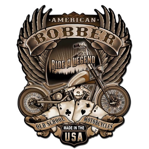 American Bobber Metal Sign - 14" x 18"