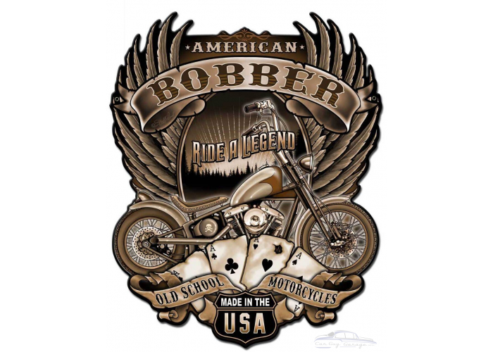 American Bobber Metal Sign - 14" x 18"