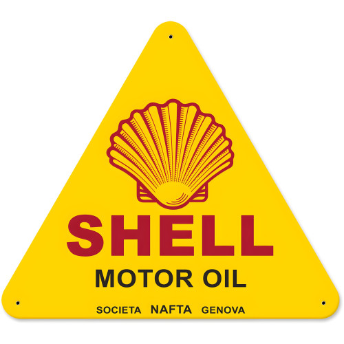 Societa Nafta Genova Metal Sign - 15" x 16"