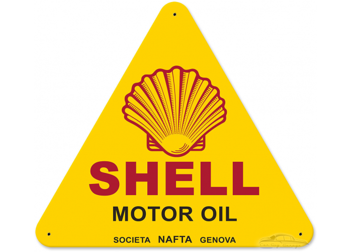 Societa Nafta Genova Metal Sign - 15" x 16"
