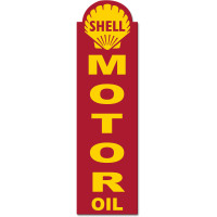 Shell motor oil metal sign - 8" x 30"