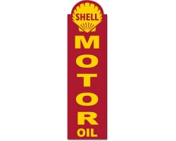 Shell motor oil metal sign - 8" x 30"