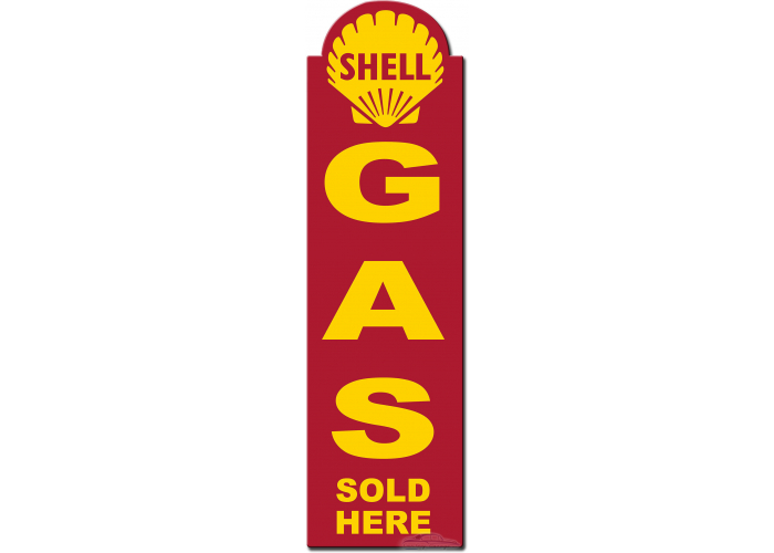 Shell Gas Sold Here Metal Sign