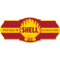 Premium Shell Gasoline Metal Sign - 27" x 11"