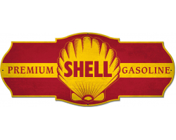Premium Shell Gasoline Grunge Metal Sign