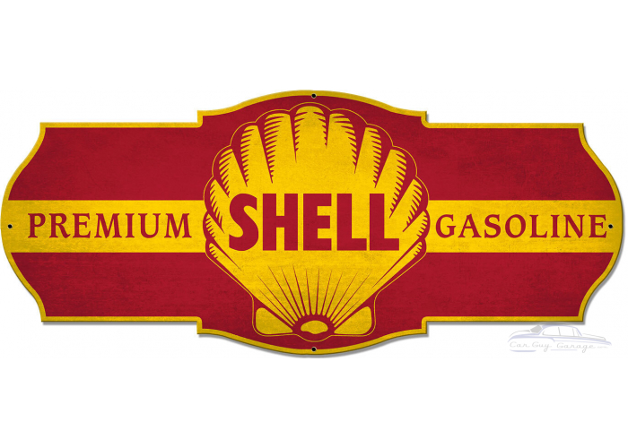 Premium Shell Gasoline Grunge Metal Sign