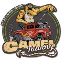 Camel Towing Metal Sign - 16" x 15"