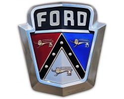 1950's Ford Emblem Custom Shape Metal Sign - 15" x 16"