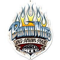 Burnin Nitro Metal Sign - 18" x 13"