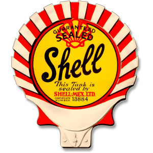 Vintage Shell Guaranteed Sealed Metal Sign - 17" x 14"