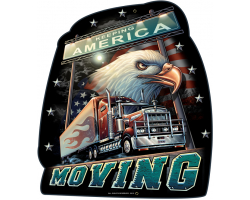 Truckers America Moving Metal Sign - 14" x 16"