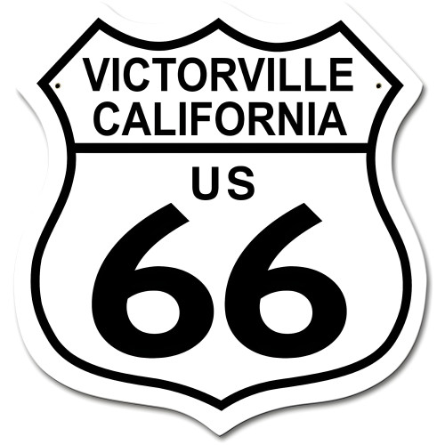 US Route 66 Victorville CA Metal Sign - 15" x 15"