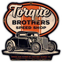 Torque Bros 33 Ford Coupe Metal Sign - 15" x 15"