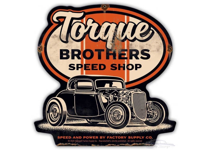 Torque Bros 33 Ford Coupe Metal Sign - 15" x 15"