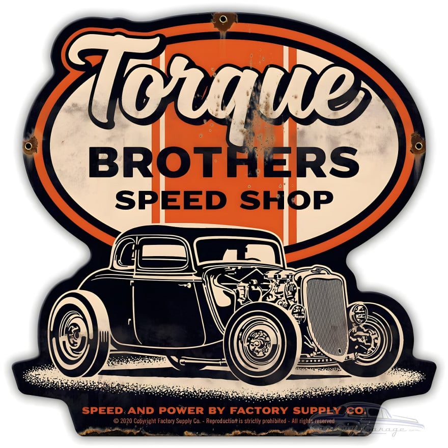 Torque Bros 33 Ford Coupe Metal Sign - 15" x 15"