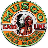 Musgo Gas Metal Sign - 16" x 16"