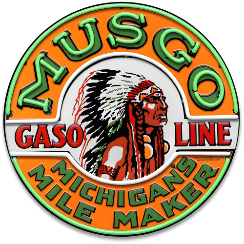 Musgo Gas Metal Sign - 16" x 16"