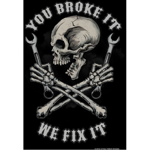 We Fix It Metal Sign - 12" x 18"