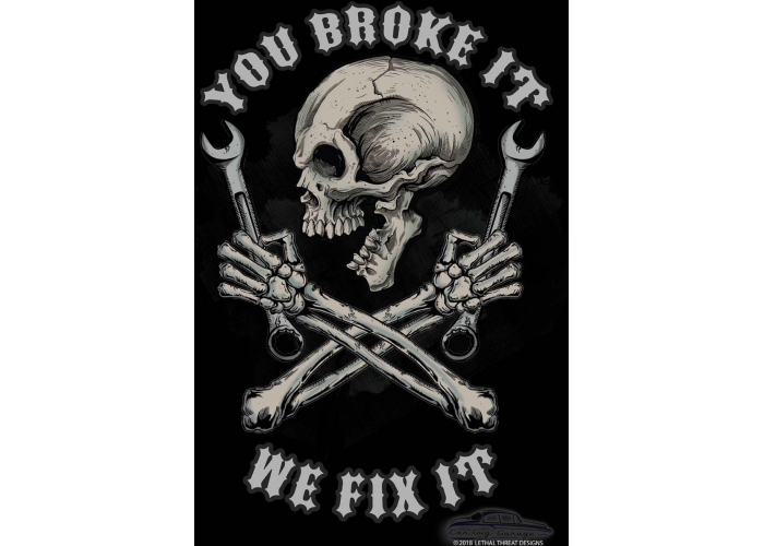 We Fix It Metal Sign - 12" x 18"