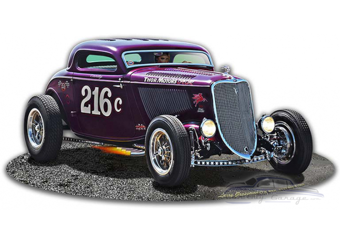 1933 Speed Coupe Metal Sign - 18" x 9"