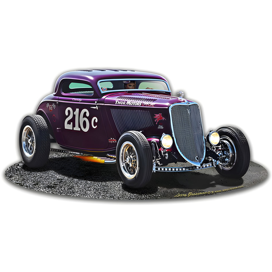 1933 Speed Coupe Metal Sign - 18" x 9"
