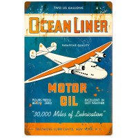 Ocean Liner Oil Metal Sign - 12" x 18"