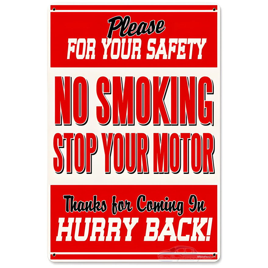 No Smoking Metal Sign - 18" x 12"