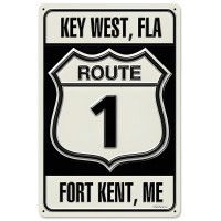 Route 1 Metal Sign - 18" x 12"