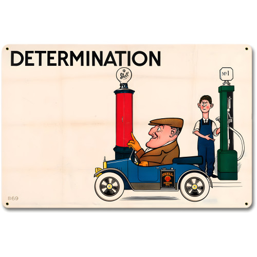 Determination Bateman Shell Metal Sign - 12" x 18"