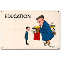 Education Bateman Shell Metal Sign - 18" x 12"