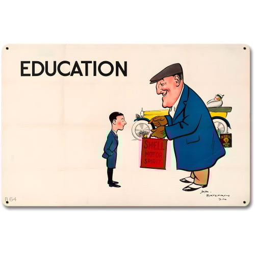 Education Bateman Shell Metal Sign - 18" x 12"