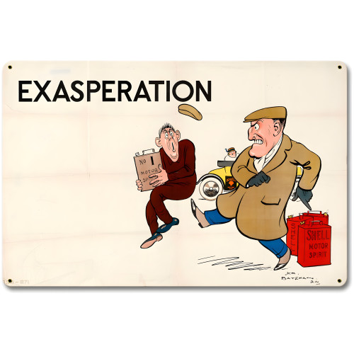 Exasperation Bateman Shell Metal Sign - 18" x 12"