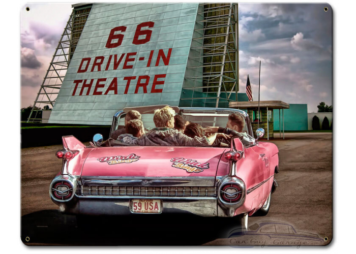 66 DRIVE IN THEATRE Metal Sign
