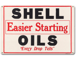 Easier Starting Oils Metal Sign - 12" x 18"
