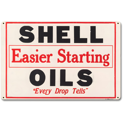 Easier Starting Oils Metal Sign - 12" x 18"