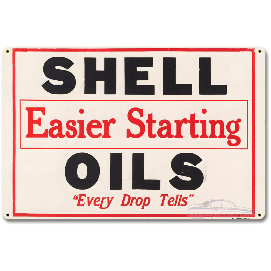 Easier Starting Oils Metal Sign - 12" x 18"