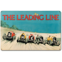 Shell Leading the Line Metal Sign - 18" x 12"