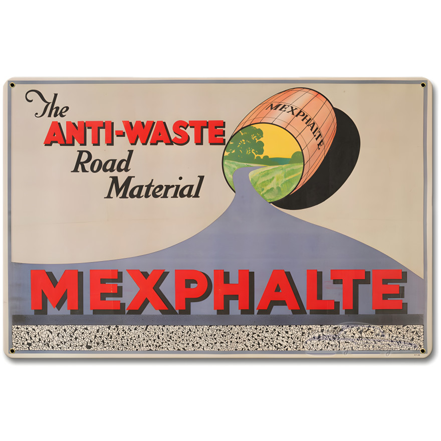 Shell Mexphalte Metal Sign - 18" x 12"